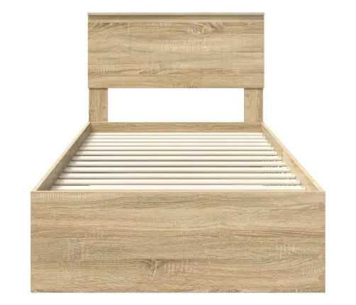 Voodi Raam Peaga Sahtliga Sonoma Tamm 90 X 190 Cm Tehispuit