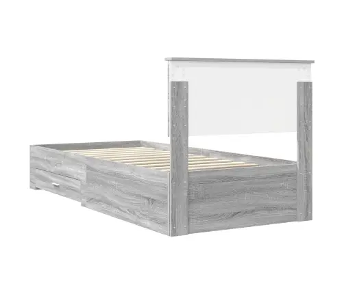 Lovos Rėmas Pilkas Sonoma 90 X 190 Cm Apdirbta Mediena