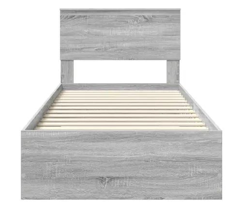 Lovos Rėmas Pilkas Sonoma 90 X 190 Cm Apdirbta Mediena