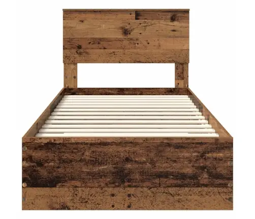 Gultas Rāmis Vecs Koks 90 X 190 Cm Inženierijas Koks Vidaxl