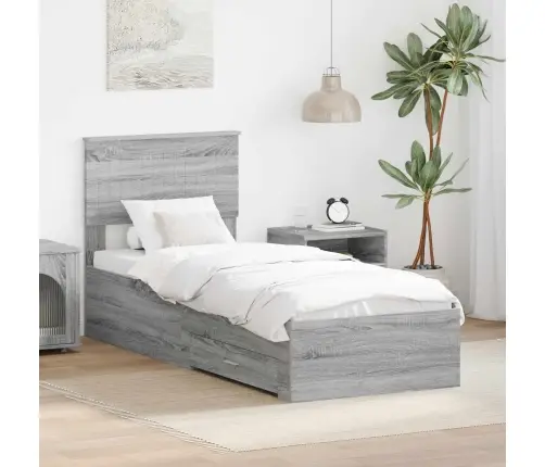 Lovos Rėmas Su Galvūgalio Pilko Sonamos Ir Sidabro 75 X 190 Cm