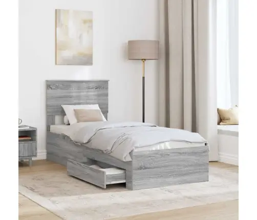 Lovos Rėmas Su Galvūgalio Pilko Sonamos Ir Sidabro 75 X 190 Cm