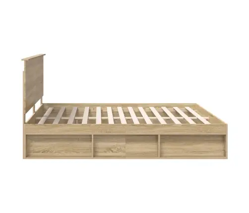 Gultas Rāmis Sonoma 200 X 200 Cm Ciets Priedes Koks Vidaxl