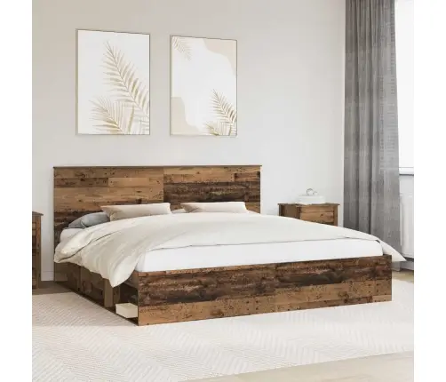 Lovos Rėmas Senas Medis 200 X 200 Cm Kietos Pušies Mediena