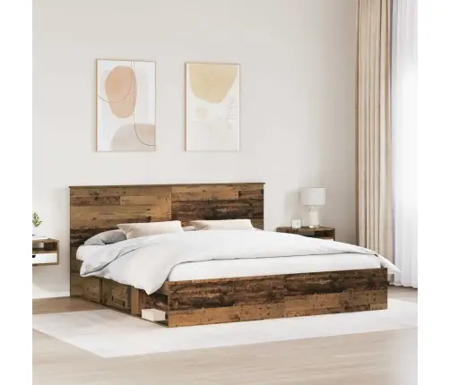 Lovos Rėmas Senas Medis 200 X 200 Cm Kietos Pušies Mediena