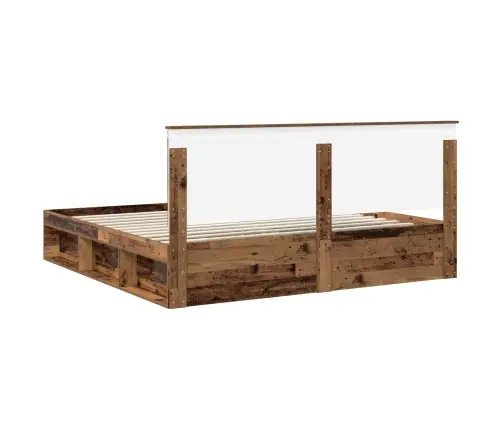 Lovos Rėmas Senas Medis 200 X 200 Cm Kietos Pušies Mediena