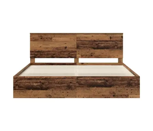 Lovos Rėmas Senas Medis 200 X 200 Cm Kietos Pušies Mediena