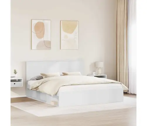 Gultas Rāmis Balts 180 X 200 Cm Ciets Priedes Koks Vidaxl