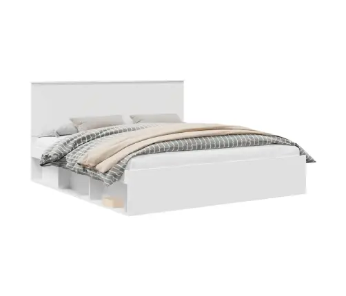 Gultas Rāmis Balts 180 X 200 Cm Ciets Priedes Koks Vidaxl