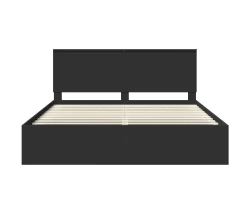 Gultas Rāmis Melna 180 X 200 Cm Ciets Priedes Koks Vidaxl