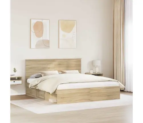 Gultas Rāmis Sonoma 180 X 200 Cm Ciets Priedes Koks Vidaxl