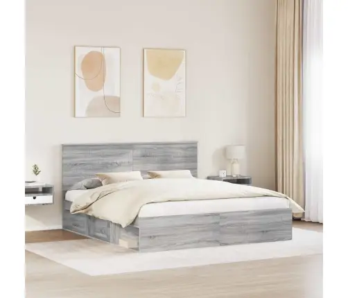 Voodi Raam Peaga Hall Sonoma 180 X 200 Cm Tahke Mänd