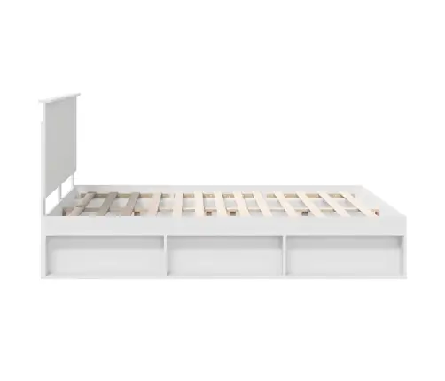 Gultas Rāmis Balts 160 X 200 Cm Ciets Priedes Koks Vidaxl