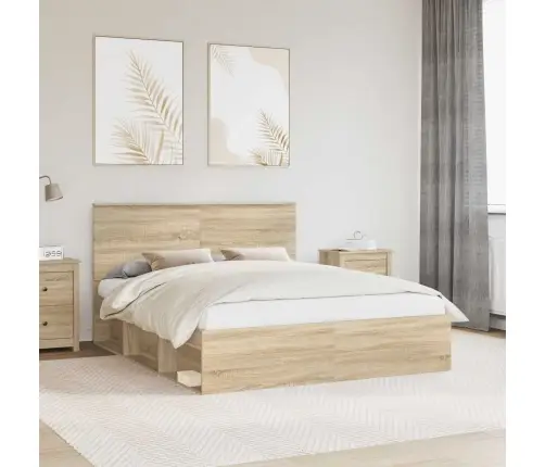 Gultas Rāmis Sonoma 160 X 200 Cm Ciets Priedes Koks Vidaxl