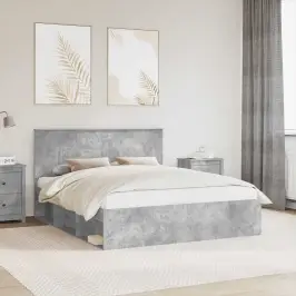 Gultas Rāmis Betons 160 X 200 Cm Ciets Priedes Koks Vidaxl Gultas Rāmis Betons 160 X 200 Cm Ciets Priedes Koks Vidaxl