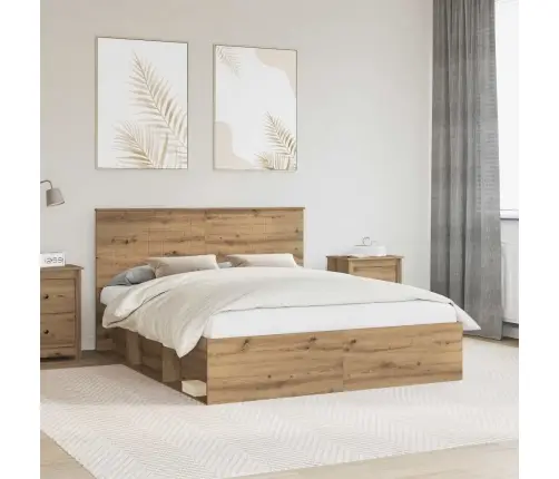 Voodi Raam Peaga Artisani Tamme 160 X 200 Cm Tahke Mänd