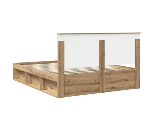 Voodi Raam Peaga Artisani Tamme 160 X 200 Cm Tahke Mänd