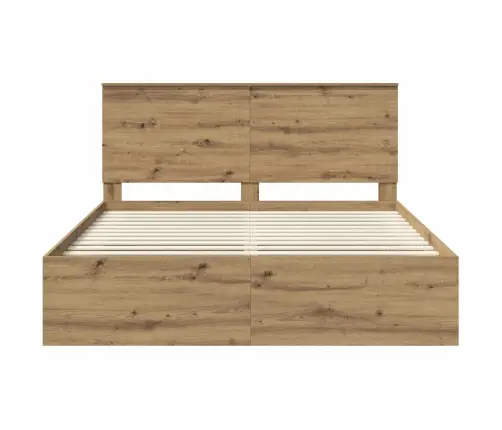 Voodi Raam Peaga Artisani Tamme 160 X 200 Cm Tahke Mänd