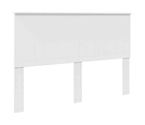 Gultas Rāmis Balts 150 X 200 Cm Ciets Priedes Koks Vidaxl