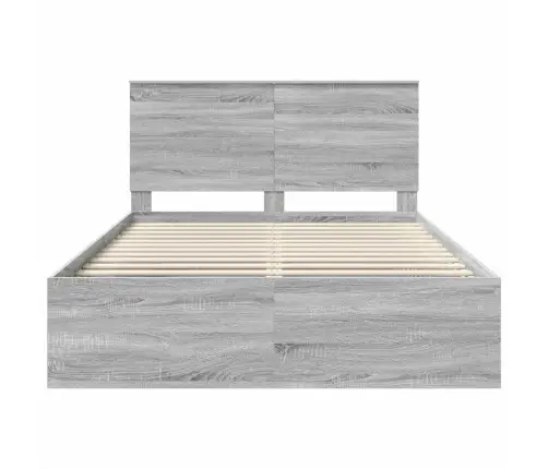 Lovos Rėmas Pilkas Sonoma 140 X 200 Cm Kietos Pušies Mediena
