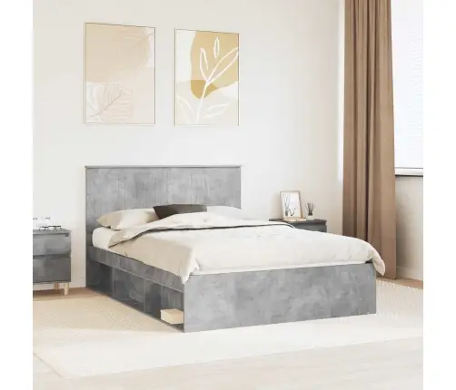 Lovos Rėmas Betoninė 140 X 190 Cm Kietos Pušies Mediena