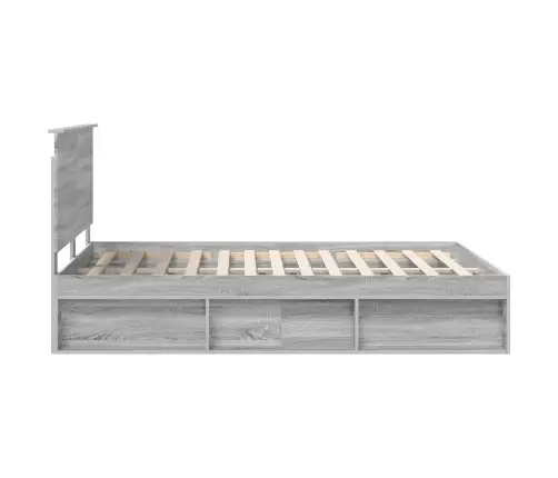 Lovos Rėmas Pilkas Sonoma 140 X 190 Cm Kietos Pušies Mediena