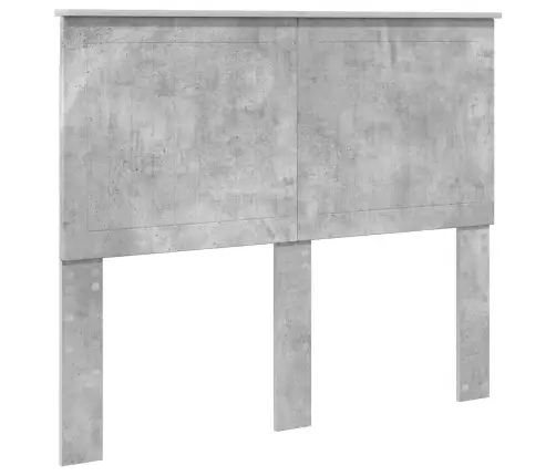 Gultas Rāmis Betona Pelēks 135 X 190 Cm Ciets Priedes Koks Vidaxl