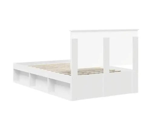 Lovos Rėmas Balta 120 X 200 Cm Kietos Pušies Mediena