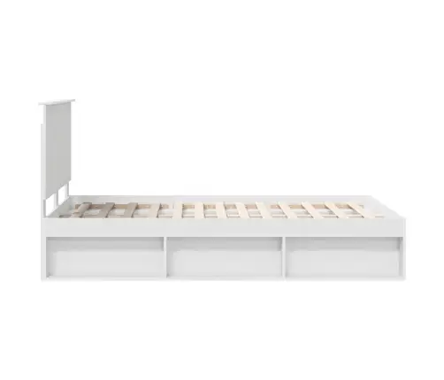 Lovos Rėmas Balta 120 X 200 Cm Kietos Pušies Mediena