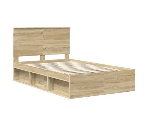 Gultas Rāmis Sonoma 120 X 200 Cm Ciets Priedes Koks Vidaxl