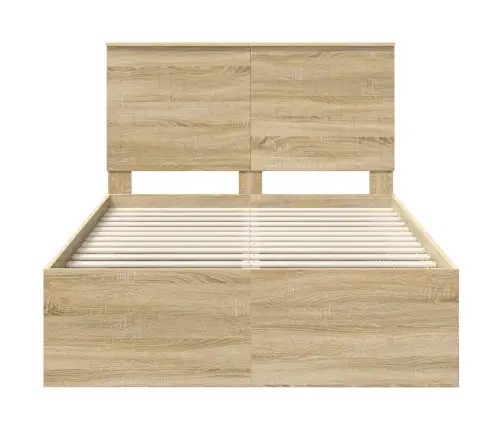 Gultas Rāmis Sonoma 120 X 200 Cm Ciets Priedes Koks Vidaxl