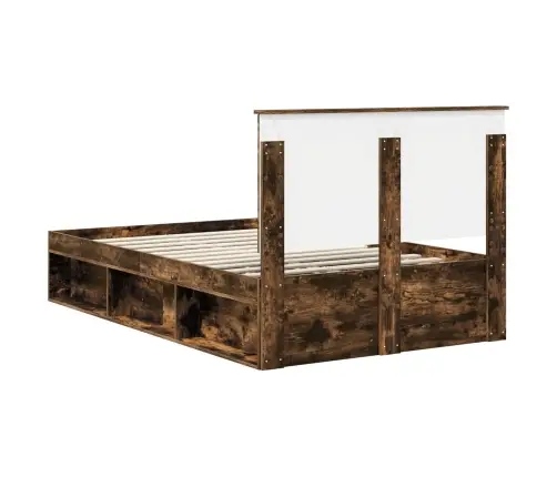 Lovos Rėmas Rūkyta Ąžuolas 120 X 200 Cm Kietos Pušies Mediena