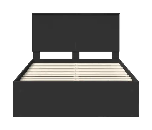 Lovos Rėmas Juoda 120 X 190 Cm Kietos Pušies Mediena