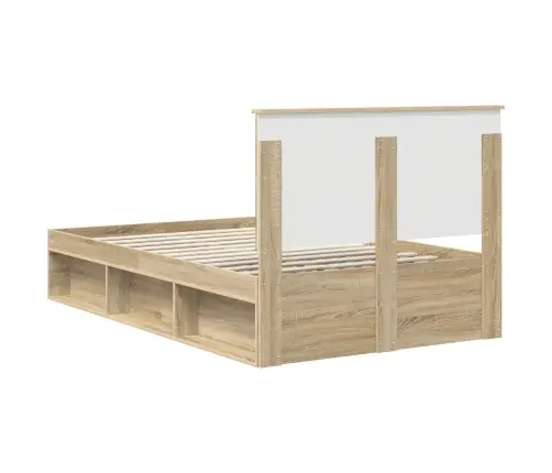 Gultas Rāmis Sonoma 120 X 190 Cm Ciets Priedes Koks Vidaxl