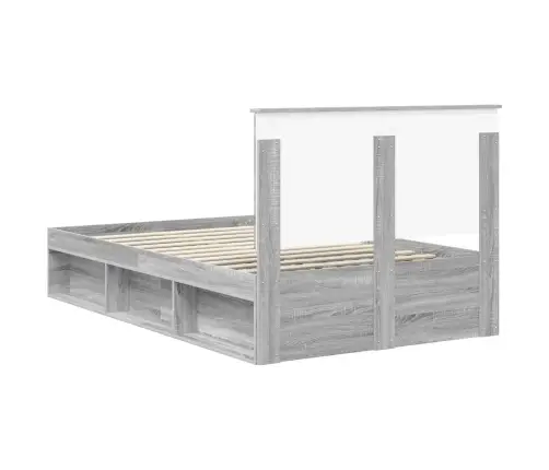 Lovos Rėmas Pilkas Sonoma 120 X 190 Cm Kietos Pušies Mediena