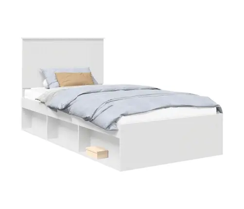 Lovos Rėmas Balta 100 X 200 Cm Kietos Pušies Mediena