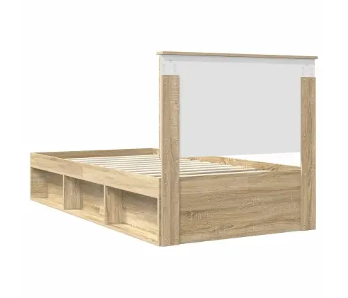 Gultas Rāmis Sonoma 100 X 200 Cm Ciets Priedes Koks Vidaxl