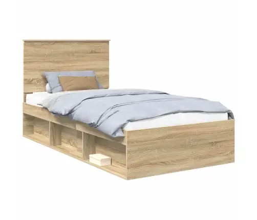 Gultas Rāmis Sonoma 100 X 200 Cm Ciets Priedes Koks Vidaxl