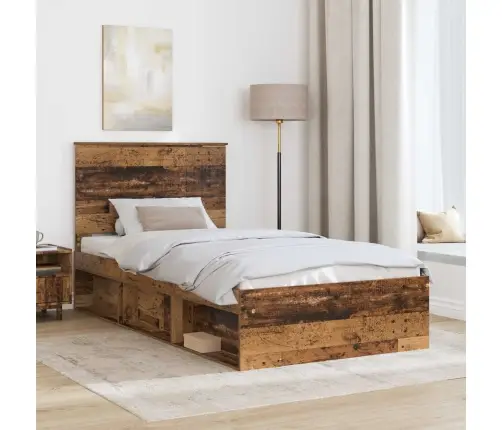 Gultas Rāmis Vecs Koks 100 X 200 Cm Ciets Priedes Koks Vidaxl