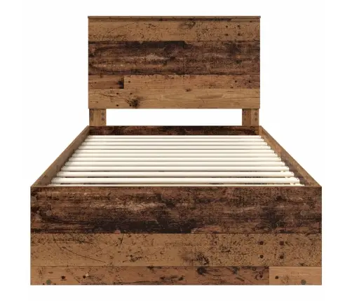 Gultas Rāmis Vecs Koks 100 X 200 Cm Ciets Priedes Koks Vidaxl