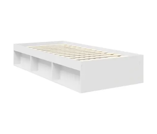 Gultas Rāmis Balts 90 X 200 Cm Ciets Priedes Koks Vidaxl