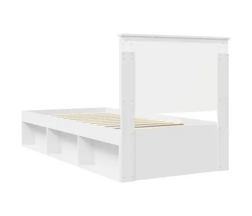 Gultas Rāmis Balts 90 X 200 Cm Ciets Priedes Koks Vidaxl