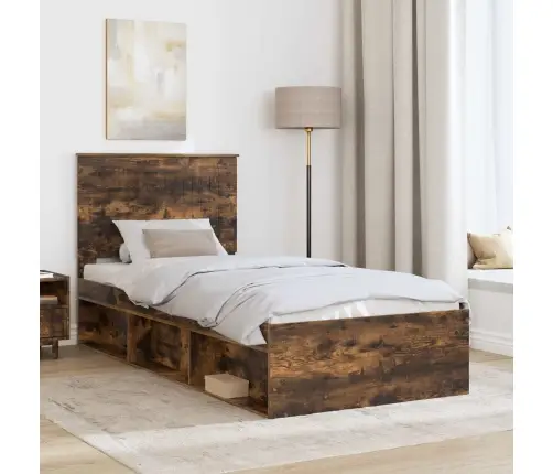 Lovos Rėmas Rūkyta Ąžuolas 90 X 200 Cm Kietos Pušies Mediena