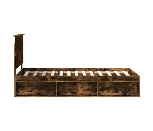 Lovos Rėmas Rūkyta Ąžuolas 90 X 200 Cm Kietos Pušies Mediena