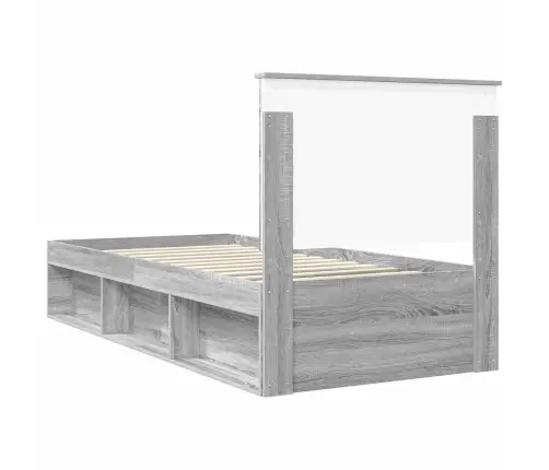 Voodi Raam Peaga Hall Sonoma 90 X 190 Cm Tahke Mänd