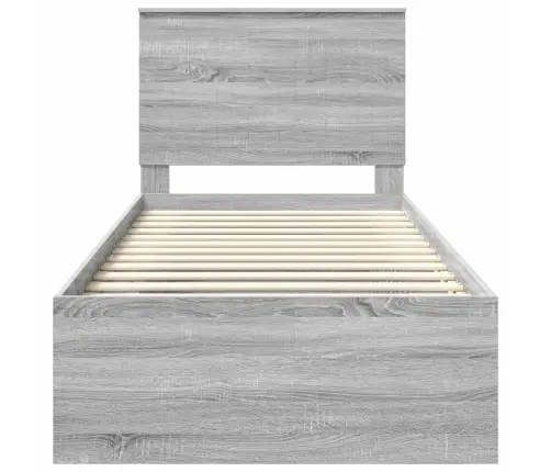 Voodi Raam Peaga Hall Sonoma 90 X 190 Cm Tahke Mänd