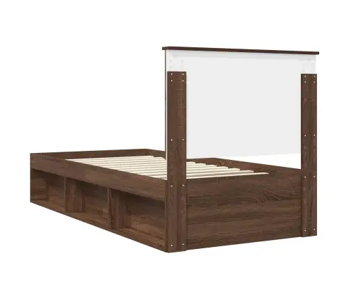 Lovos Rėmas Rudas Ąžuolas 90 X 190 Cm Kietos Pušies Mediena