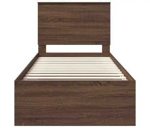 Lovos Rėmas Rudas Ąžuolas 90 X 190 Cm Kietos Pušies Mediena