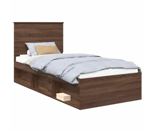 Lovos Rėmas Rudas Ąžuolas 90 X 190 Cm Kietos Pušies Mediena