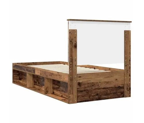 Gultas Rāmis Vecs Koks 90 X 190 Cm Ciets Priedes Koks Vidaxl